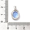 Platinum Brass Micro Pave Cubic Zirconia Pendants KK-U031-02P-05-3