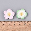 Plumeria Flower Opaque Resin Cabochons CRES-T025-30M-02-4