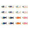 16Pcs 8 Colors Rack Plating Alloy Enamel Beads FIND-TA0002-32-20