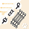 GOMAKERER 4Pcs Alloy Double Swivel Clasps FIND-GO0001-81EB-3