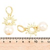 Sun Brass Hoop Earrings EJEW-Z164-13G-5