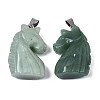 Carved Natural Green Aventurine Pendants G-N0327-002I-2