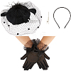 1 Pair Polyester Gauze Gloves AJEW-CY0001-35-1