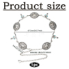 1Pc Tibetan Style Alloy Oval & Cattle Skull Head Link Chain Waist Belly Body Chains for Women AJEW-DC0003-23AS-2