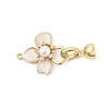 Brass Enamel Fold Over Clasps KK-U059-05G-1
