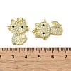 Rack Plating Brass Micro Pave Cubic Zirconia Pendants KK-O017-04G-3