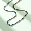 3MM 304 Stainless Steel Rhinestone Cup Chain Necklaces for Women NJEW-G175-01P-01-2
