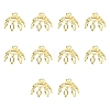 20Pcs Brass Bead Cap Pendant Bails KK-YW0003-45G-1