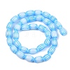 Handmade Millefiori Glass Oval Bead Strands LK-Z001-01B-02-2