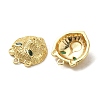 Brass Micro Pave Green Cubic Zirconia Pendants KK-G481-08G-2