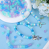 SUNNYCLUE 800Pcs 4 Colors Transparent & Luminous Plastic Beads KY-SC0001-88-4