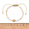 Glass Seed Beads Braided Bead Bracelets BJEW-JB13836-4