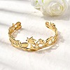 Summer 304 Stainless Steel Cuff Bangles for Women BJEW-F510-01G-1