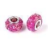 Opaque Resin European Beads RESI-T057-29I-2