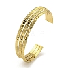 PVD Vacuum Plating 202 Stainless Steel Multi-strand Open Cuff Bangles for Women BJEW-M317-07A-G-1