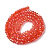 Baking Electroplate Glass Beads Strands X-DGLA-A039-J4mm-B01-2