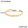 Heart 304 Stainless Steel Cuff Bangles STAS-OY007-70G-2