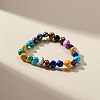 Dyed Natural Pearl Beaded Stretch Bracelet for Kids BJEW-JB09189-01-3