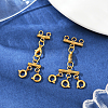2Pcs 2 Styles 304 Stainless Steel Chain Extender STAS-BBC0008-10G-4