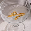 Snake Shaped 304 Stainless Steel Open Cuff Bangles for Women QJ2255-2