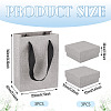 3Pcs Square Paper Jewelry Display Cases CON-TA0001-39E-02-4