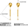 316L Surgical Stainless Steel & Clear Cubic Zirconia Stud Dangle Earrings WG6479C-01-2