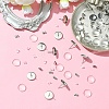 160Pcs 4 Styles Flat Round 304 Stainless Steel Stud Earring Settings with Transparent Glass Cabochons with 304 Stainless Steel Ear Nuts with Plastic Ear Nuts FIND-YW0005-37-5