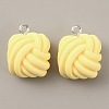 Opaque Resin Pendants RESI-WH0029-24P-01-2