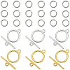 SUNNYCLUE 60Pcs 2 Colors Tibetan Style Alloy Toggle Clasps FIND-SC0008-20-1