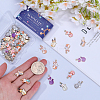 48Pcs 8 Styles Painted Alloy Pendants FIND-SC0010-26-3