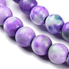 Synthetic Ocean White Jade Beads Strands G-L019-6mm-01-4