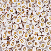 500Pcs Plating Acrylic Beads PACR-TADJ0001-01B-2