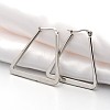 Tarnish Resistant 304 Stainless Steel Angular Hoop Earrings EJEW-P066-46C-1