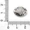 Brass Micro Pave Cubic Zirconia Beads KK-L229-025P-3