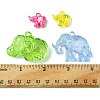 20Pcs 4 Styles Transparent & AB-Color Plated Acrylic Pendants TACR-FS0001-44-4
