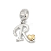 Brass European Dangle Charms KK-Z097-01R-GP-1