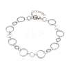 304 Stainless Steel Link Chain Bracelets for Women BJEW-P373-03A-P-5