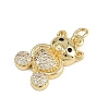 Brass Micro Pave Cubic Zirconia Pendants KK-D409-45G-A-2