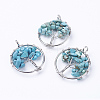Synthetic Turquoise Pendants G-E419-02P-2
