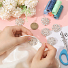6Pcs Alloy Rhinestone Shank Buttons BUTT-MA0001-06-3
