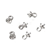Brass Cup Pearl Peg Bails Pin Pendants KK-D110-04P-1