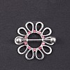 316L Surgical Stainless Steel Rose Rhinestone Nipple Rings FS-WGB766E-11-1
