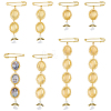 8Pcs 4 Style Iron Brooches JEWB-FH00044-1
