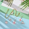 60Pcs 30 Style Alloy Enamel Pendants ENAM-LS0001-06LG-5
