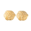 Ion Plating(IP) 304 Stainless Steel Stud Earrings for Women EJEW-P279-56G-1