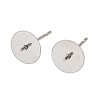 304 Stainless Steel Stud Earring Findings STAS-D370-02P-04-1