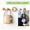 12Pcs Mini Baseball PU Leather Pendant Keychain with Wood Baseball Bat DIY-SP0001-51A-5