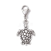 5Pcs 5 Styles Alloy Turtle Pendant Decorations HJEW-JM02704-4