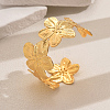 Luxurious Brass Flower Cuff Bangle for Parties and Events DO6494-2-1