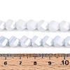 Anti-Tarnish Electroplate Glass Beads Strands GLAA-T025-8mm-14C-4